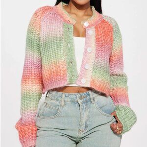 Taja Spacedye Cropped Cardigan
